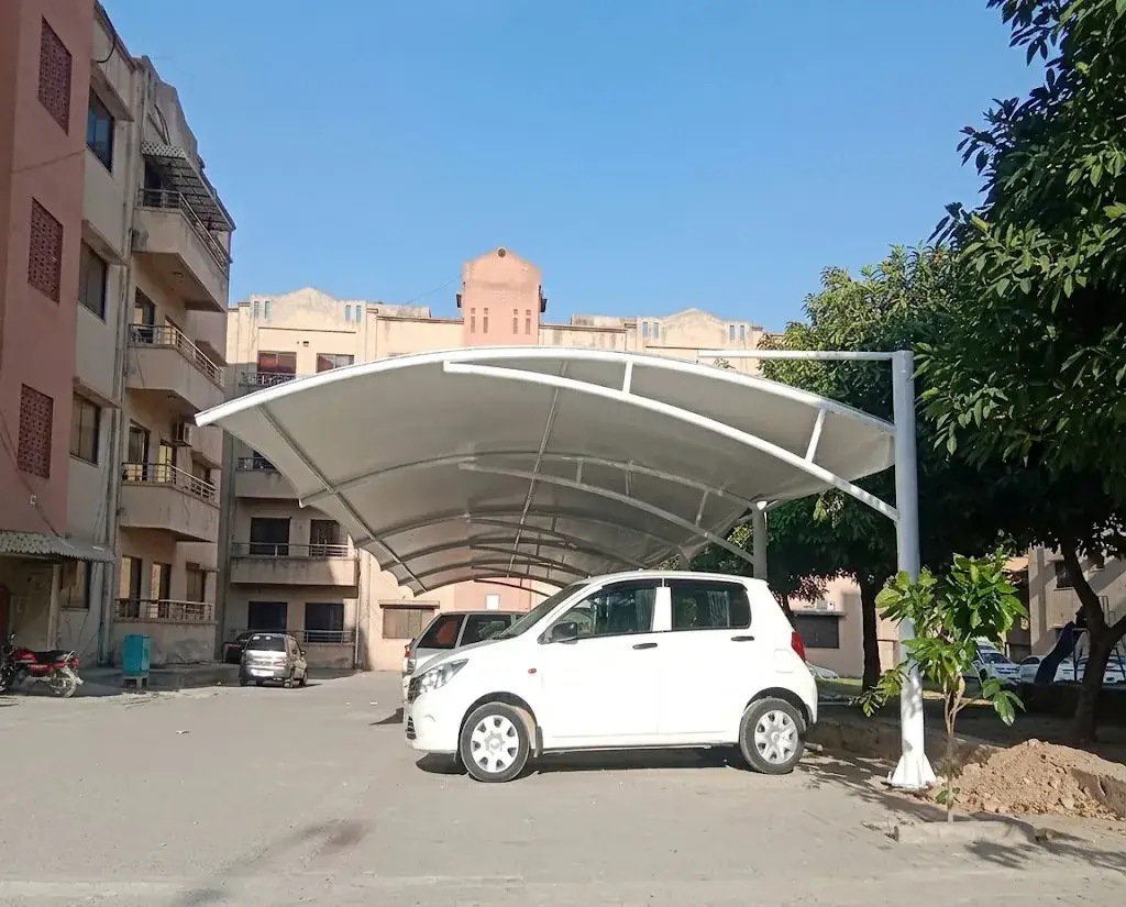 Blue Area Parking Canopy